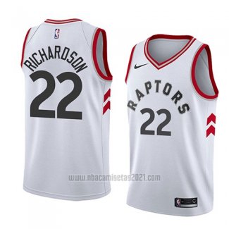 Camiseta Toronto Raptors Malachi Richardson #22 Association 2017-18 Blanco