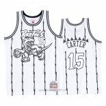 Camiseta Toronto Raptors Vince Carter #15 Concord Collection Hardwood Classics Blanco Negro