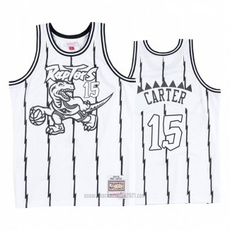 Camiseta Toronto Raptors Vince Carter #15 Concord Collection Hardwood Classics Blanco Negro