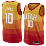 Camiseta Utah Jazz Alec Burks #10 Ciudad 2018 Amarillo