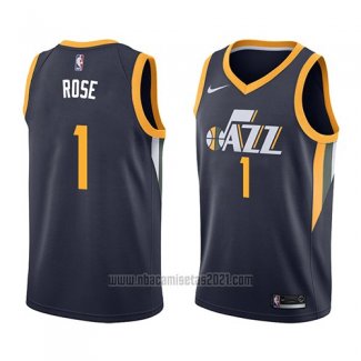 Camiseta Utah Jazz Derrick Rose #1 Icon 2018 Azul