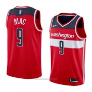 Camiseta Washington Wizards Sheldon Mac #9 Icon 2018 Rojo