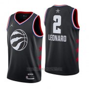 Camiseta All Star 2019 Toronto Raptors Kawhi Leonard #2 Negro