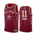 Camiseta All Star 2024 Atlanta Hawks Trae Young #11 Rojo