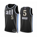 Camiseta Atlanta Hawks Dejounte Murray #5 Ciudad 2023-24 Negro