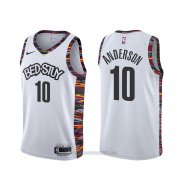 Camiseta Brooklyn Nets Justin Anderson #10 Ciudad Blanco