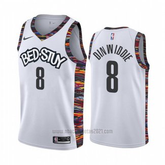 Camiseta Brooklyn Nets Spencer Dinwiddie #8 Ciudad Blanco