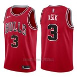 Camiseta Chicago Bulls Omer Asik #3 Icon 2017-18 Rojo