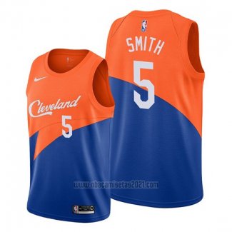 Camiseta Cleveland Cavaliers J.r. Smith #5 Ciudad Edition Azul