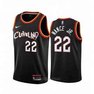 Camiseta Cleveland Cavaliers Larry Nance Jr. #22 Ciudad 2020-21 Negro