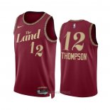 Camiseta Cleveland Cavaliers Tristan Thompson #12 Ciudad 2023-24 Rojo