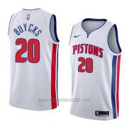 Camiseta Detroit Pistons Dwight Buycks #20 Association 2018 Blanco