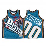 Camiseta Detroit Pistons Personalizada Mitchell & Ness Big Face Azul