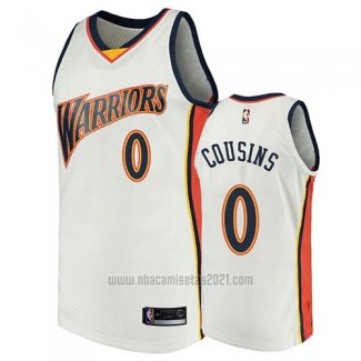 Camiseta Golden State Warriors Demarcus Cousins #0 2009-10 Hardwood Classics Blanco