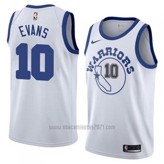 Camiseta Golden State Warriors Jacob Evans #10 Hardwood Classic 2018-19 Blanco