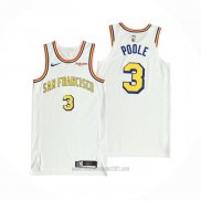 Camiseta Golden State Warriors Jordan Poole #3 Classic Autentico Blanco