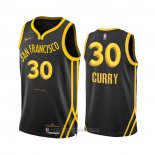 Camiseta Golden State Warriors Stephen Curry #30 Ciudad 2023-24 Negro