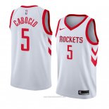 Camiseta Houston Rockets Bruno Caboclo #5 Association 2018 Blanco