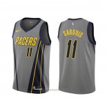 Camiseta Indiana Pacers Domantas Sabonis #11 Ciudad Gris