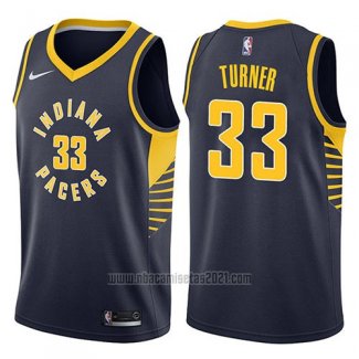 Camiseta Indiana Pacers Myles Turner #33 Icon 2017-18 Azul