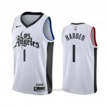 Camiseta Los Angeles Clippers James Harden #1 Ciudad 2019-20 Blanco