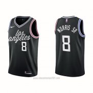 Camiseta Los Angeles Clippers Marcus Morris Sr. #8 Ciudad 2022-23 Negro