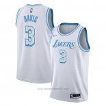 Camiseta Los Angeles Lakers Anthony Davis #3 Ciudad 2020-21 Blanco