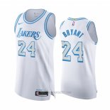 Camiseta Los Angeles Lakers Kobe Bryant #24 Ciudad Autentico 2020-21 Blanco