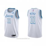 Camiseta Los Angeles Lakers Malik Monk #11 Ciudad 2021-22 Blanco