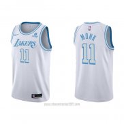 Camiseta Los Angeles Lakers Malik Monk #11 Ciudad 2021-22 Blanco