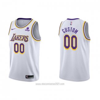 Camiseta Los Angeles Lakers Personalizada Association 2021-22 Blanco