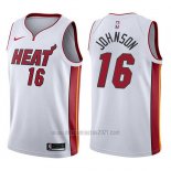 Camiseta Miami Heat James Johnson #16 Association 2017-18 Blanco