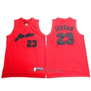 Camiseta Michael Jordan #23 Rojo2 Negro