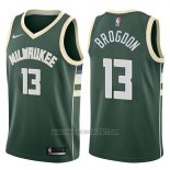 Camiseta Milwaukee Bucks Malcolm Brogdon #13 Swingman Icon 2017-18 Verde