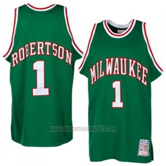 Camiseta Milwaukee Bucks Oscar Robertson #1 Retro Verde