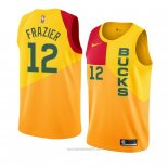 Camiseta Milwaukee Bucks Tim Frazier #12 Ciudad 2018-19 Amarillo