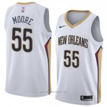 Camiseta New Orleans Pelicans E'twaun Moore #55 Association 2018 Blanco