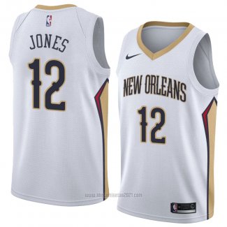 Camiseta New Orleans Pelicans Jalen Jones #12 Association 2018 Blanco