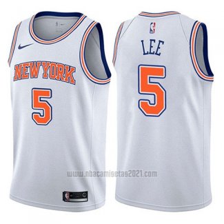 Camiseta New York Knicks Courtney Lee #5 Statement 2017-18 Blanco