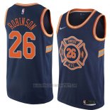 Camiseta New York Knicks Mitchell Robinson #26 Ciudad 2018 Azul