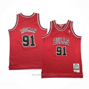 Camiseta Nino Chicago Bulls Dennis Rodman #91 Mitchell & Ness 1997-98 Rojo