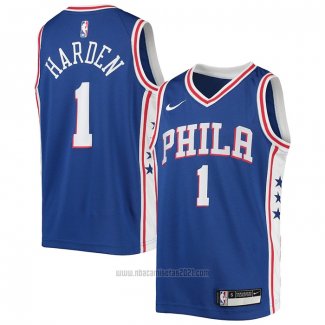 Camiseta Nino Philadelphia 76ers James Harden #1 Icon Azul