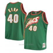 Camiseta Nino Seattle SuperSonics Shawn Kemp #40 Historic Retro Verde