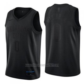 Camiseta Oklahoma City Thunder Russell Westbrook #0 MVP Negro