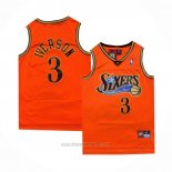Camiseta Philadelphia 76ers Allen Iverson #3 Retro Naranja
