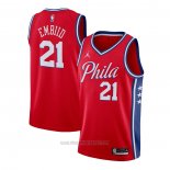 Camiseta Philadelphia 76ers Joel Embiid #21 Statement 2020-21 Rojo