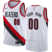 Camiseta Portland Trail Blazers Personalizada 17-18 Blanco