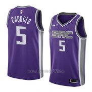 Camiseta Sacramento Kings Bruno Caboclo #5 Icon 2018 Violeta