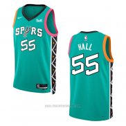 Camiseta San Antonio Spurs Jordan Hall #55 Ciudad 2022-23 Verde