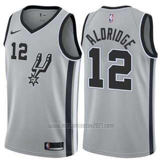 Camiseta San Antonio Spurs LaMarcus Aldridge #12 2017-18 Gris